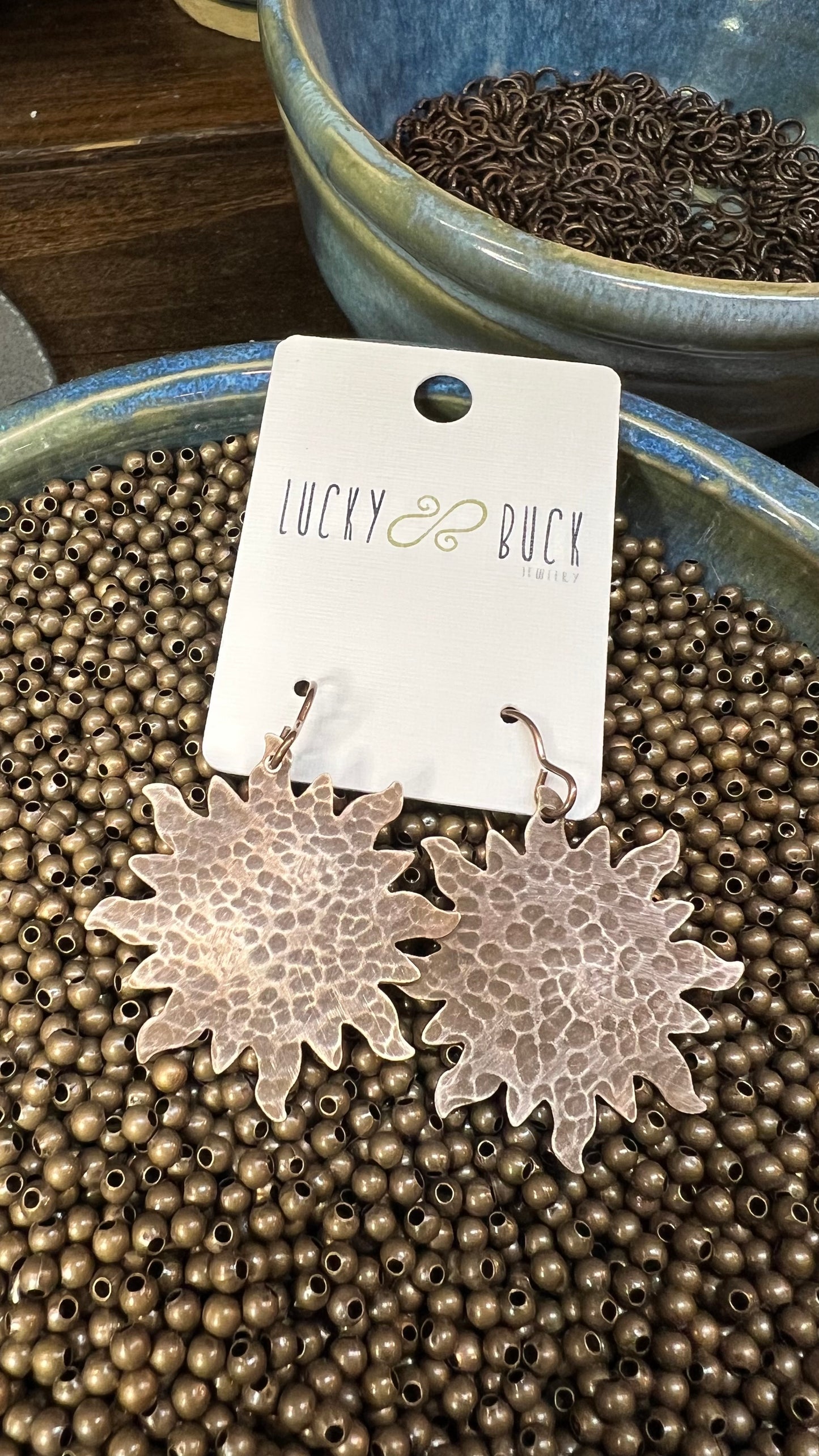 Sunburst earrings.