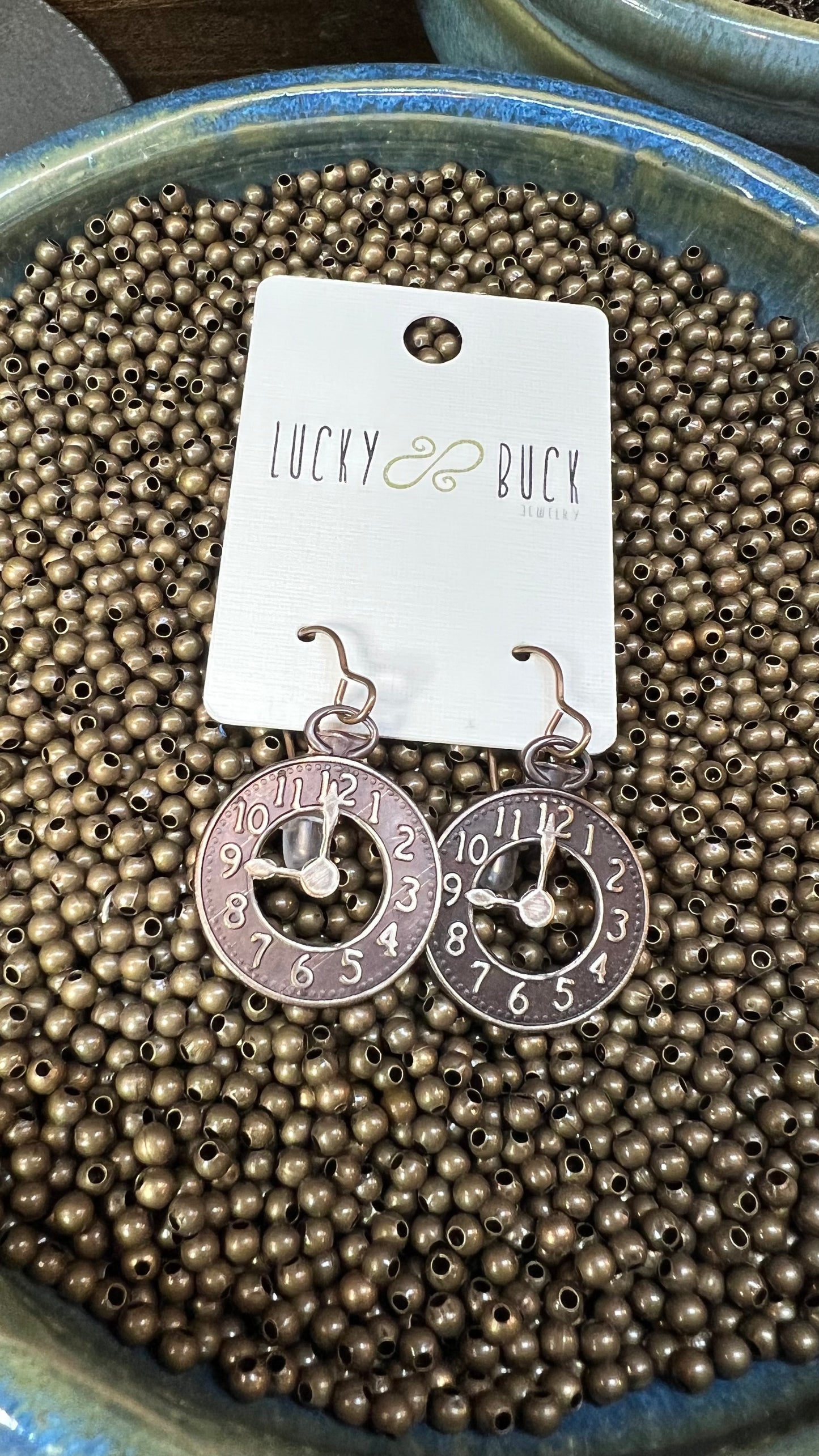 Clock earrings