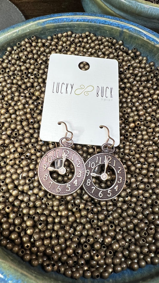 Clock earrings